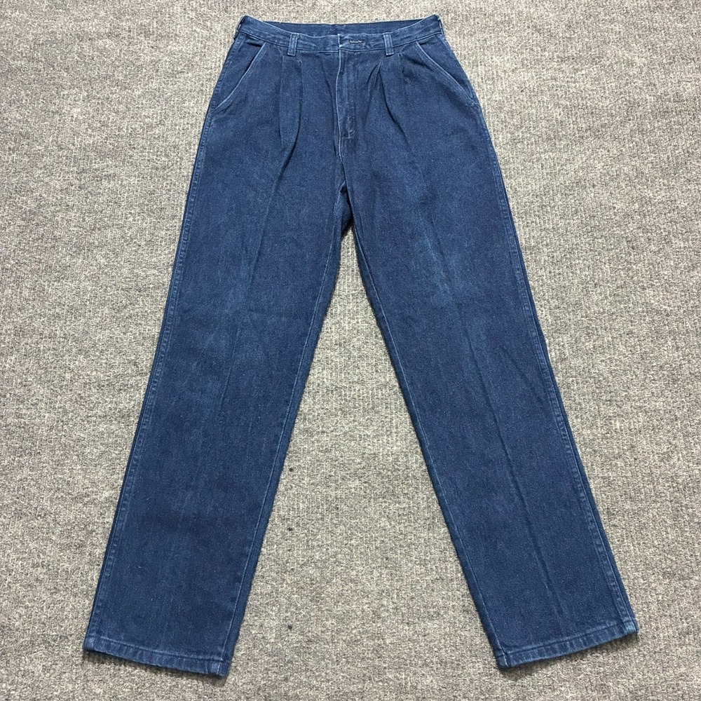 Vintage Wrangler Mens Pants 29x32 Denim Pleated Front 70s USA Made Talon 42